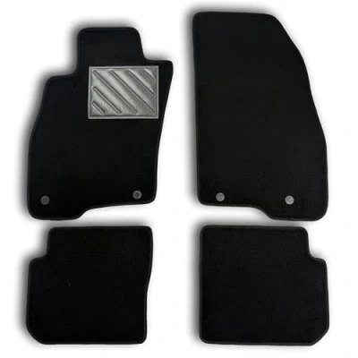 Afbeelding van Vloermatten voor Fiat Punto Evo vanaf 2009, 2012, precies passend, antislip, hakbeschermers van versterkt rubber, bevestigingsknoppen