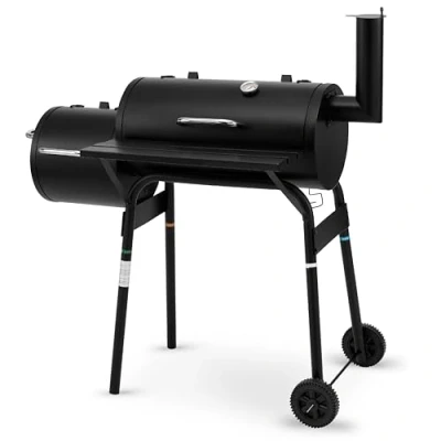 Afbeelding van Tepro Smoker Houtskoolbarbecue Grilloppervlak (LxB) 54 x 30 cm Met onderstel en wielen Zwart