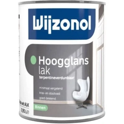Afbeelding van Wijzonol Hoogglansverf Terpentineverdunbaar 0,5 liter Houtverf