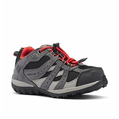 Afbeelding van Columbia Childrens Redmond Waterproof Outdoorschoenen voor kinderen, Maat: 29, Black/flame Leer en textiel
