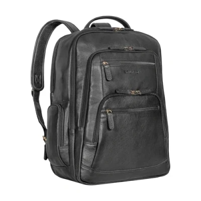 Afbeelding van STILORD &#039;Igor&#039; Leren Rugzak Grote Mannen en Vrouwen Laptop 18 Inches Zakelijke Reizen Leraren Tas, Kleur:zwart
