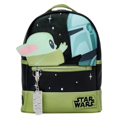 Afbeelding van Star Wars Rugzak De Mandalorian &amp; Grogu Tas Premium Dames Handtas Mini Rugzakken Voor Vrouwen One Size Zwart
