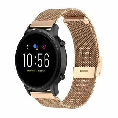 Afbeelding van Garmin Forerunner 255 Milanese bandje met klemsluiting Champagne goud