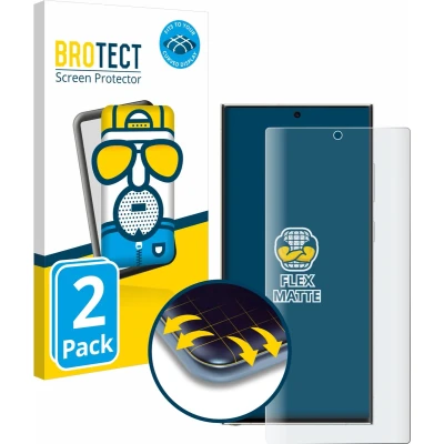 Afbeelding van BROTECT Screenprotector voor Samsung Galaxy S23 Ultra (case friendly) Folie Beschermfolie matte volledig dekking (2 Stuks)