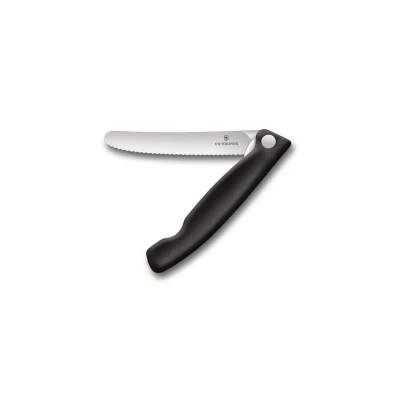 Afbeelding van Tomatenmes Victorinox Swiss Classic Inklapbaar Gekarteld Zwart