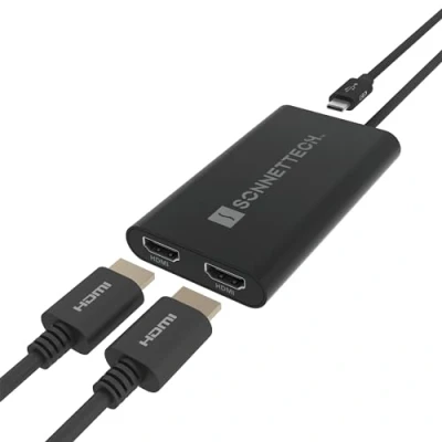 Afbeelding van SONNET DisplayLink USB C dubbele HDMI adapter 4K 60Hz voor M1/M2/M3 Thunderbolt Macs