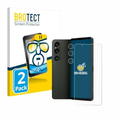 Afbeelding van BROTECT (2 Stuks) Schermbeschermer voor Sony Xperia 1 VI (Voor+Camera) Screen Protector Transparant