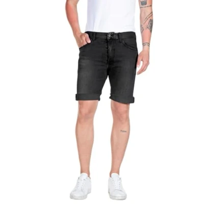 Afbeelding van Replay Jeansshort, Heren, Maat: 31, Dark grey