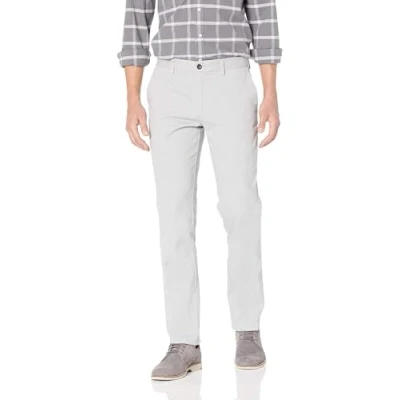 Afbeelding van Amazon Essentials Heren Slim fit Rimpelbestendige Platte Chino Pant Casual Broek,Lichtgrijs,33W / 29L