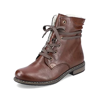 Afbeelding van Rieker Dames veterlaarzen 71229, dameslaarzen, bruin 22, 41 EU
