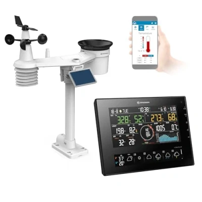 Afbeelding van Bresser 11 dagen 4Cast CV WLAN weerstation, 7 in 1 zonne energie, gedetailleerde weersvoorspelling, ProWeatherLive app, binnen en buitentemperatuur