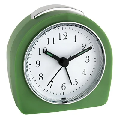 Afbeelding van TFA Dostmann Analoge wekker, 60.1021.04, stil sweep uurwerk, alarm met snooze functie, achtergrondverlichting, groen, (L) 87 x (B) 55 (H) 90 mm