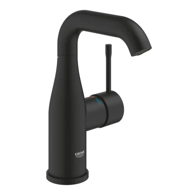 Afbeelding van Grohe essence eengreep wastafelmengkraan m size hoog met een gladde body kleur phantom black 24176kf1