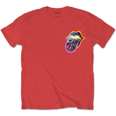 Afbeelding van The Rolling Stones Sixty Gradient Text Heren T shirt L Rood