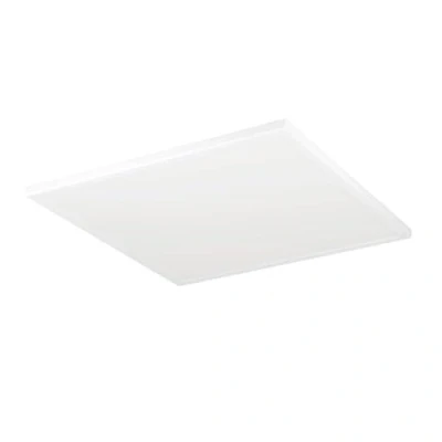 Afbeelding van Eglo LED plafondlamp Rovito, ronde badkamer plafonnière, badkamerlamp plafond van kunststof in wit, plafondverlichting warm wit koud IP44, 50x50 cm