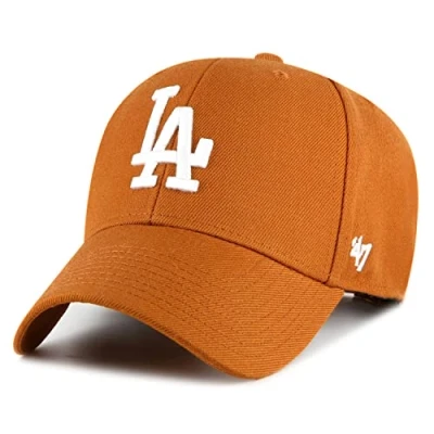 Afbeelding van 47brand czapka z daszkiem domieszką wełny MLB Los Angeles Dodgers kolor pomarańczowy aplikacją B.MVPSP12WBP.BO