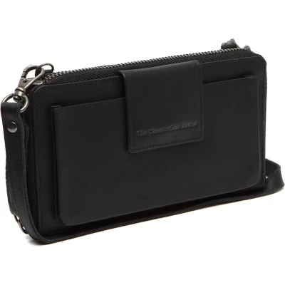 Afbeelding van The Chesterfield Brand Leren Telefoontasje Zwart Taipei