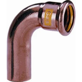 Afbeelding van VSH XPRESS CU GAS BOCHT KOPPELING 90GR 28 X 28MM KOPER (PERS INSTEEK)