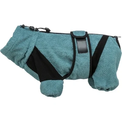 Afbeelding van Trixie Badjas / Huisoverall Badstof Petrol 30 CM