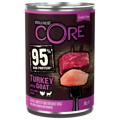 Afbeelding van Wellness Core Grain Free 95 400 g Hondenvoer Kalkoen&amp;Geit&amp;Bataat