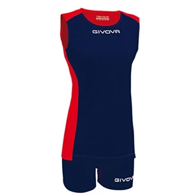 Afbeelding van Givova KIT Volley Piper BLU/Rosso Tg. XL leggings, blauw/rood