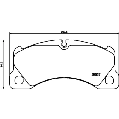 Afbeelding van HELLA 8DB 355 015 801 Remblokkenset Geschikt voor slijtage waarschuwingscontact Met toebehoren PORSCHE: Macan, Cayenne, Panamera
