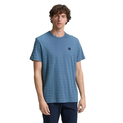 Afbeelding van TOM Tailor MIT Logobadge Tshirt basic, Heren, Maat: XL, Mystical blue