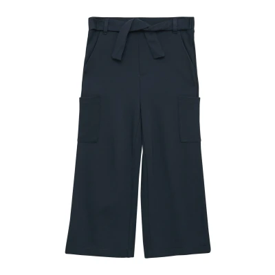 Afbeelding van s.Oliver Broek van viscosemix met brede pijpen, Donkerblauw, 110