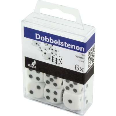 Afbeelding van Expres Cm K009 Dobbelstenen Set A 6 Stuks Crème/Wit