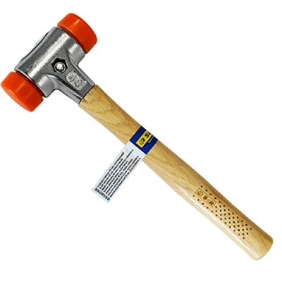 Afbeelding van S&amp;R Zachte hamer/Kunststof hamer 30 mm, PU kop, hickory handgreep