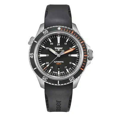 Afbeelding van Traser H3 P67 Duikhorloge automatisch 500 m, zilver zwart, Riemen.