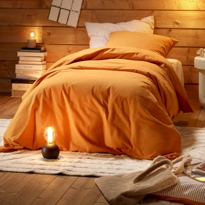 Afbeelding van Dekbedovertrek De Witte Lietaer Laura Copper Flanel 140 x 200 / 220 cm 1 Persoons