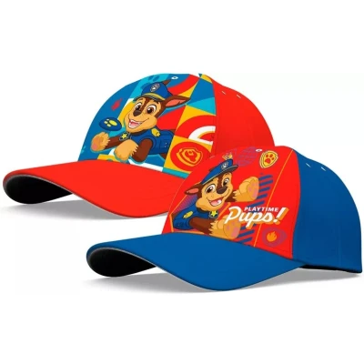 Afbeelding van Paw Patrol Polyester Petten Set van 2 Stuks Rood &amp; Blauw