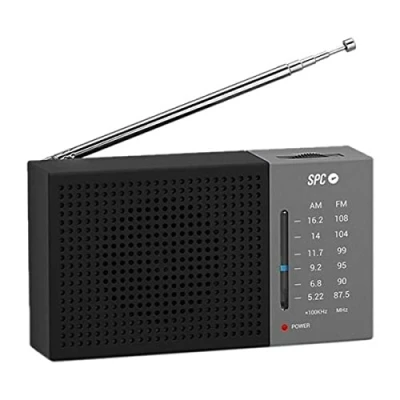 Afbeelding van SPC Jetty Lite Draagbare Radio, Compact Formaat, Grote Analoge Wijzerplaat, Am/FM Stijlvolle Stijl, Luidspreker