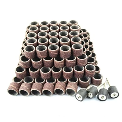 Afbeelding van Merryland Drum Schuren 80# 13mm voor Dremel 184pcs, Industrieel Niveau Schuurdrum Schuurtrommel 180pcs und Opspandoorn 4pcs, Schuurhulzen Mini Draaigereedschap Accessoires, RMTA184C1