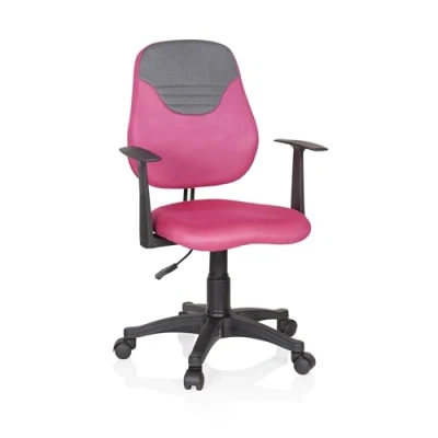 Afbeelding van Bureaustoel Met Armleuning Kinderen Stof Roze/Grijs Ergonomisch