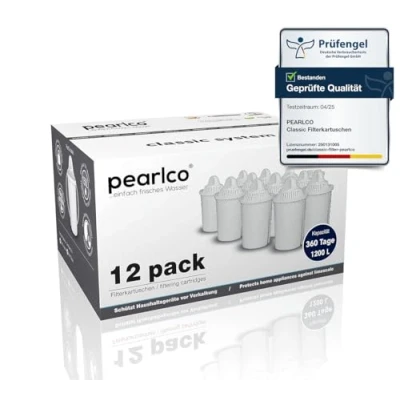 Afbeelding van PearlCo universal Classic Pack 12 waterfilterpatronen past bij Brita