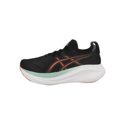 Afbeelding van Asics Gelnimbus Hardloopschoenen voor op de weg, Heren, Maat: 44, Black coral reef Textiel/ synthetisch