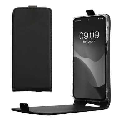 Afbeelding van kwmobile hoesje geschikt voor Samsung Galaxy A55 5G Flip cover met magnetische sluiting in zwart