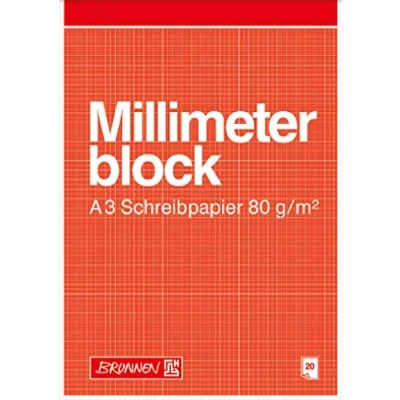Afbeelding van Brunnen 104737001 millimeterpapier (A3, 80g/m2, 20 vellen)