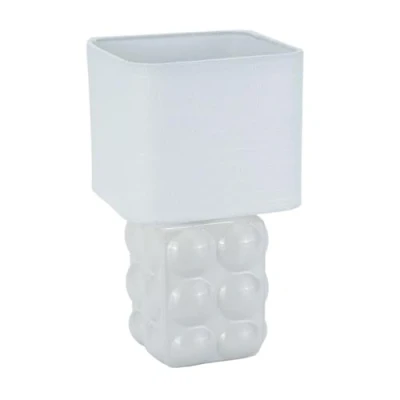 Afbeelding van Bureaulamp Versa Wit Linnen Keramisch 16 x 29 cm