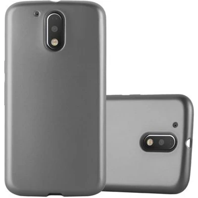 Afbeelding van Cadorabo Hoesje geschikt voor Motorola MOTO G4 / PLUS in METALLIC GRIJS Beschermhoes gemaakt van flexibel TPU silicone Case Cover