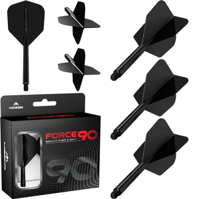 Afbeelding van MISSION FORCE 90 BLACK NO6 DART FLIGHTS TWEENIE INBETWEEN
