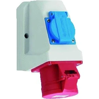 Afbeelding van CEE Combi contactdoos 5P 16A met WCD+RA opbouw