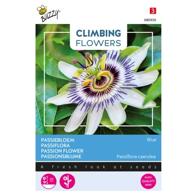Afbeelding van Climbing Flowers Passiflora blauw