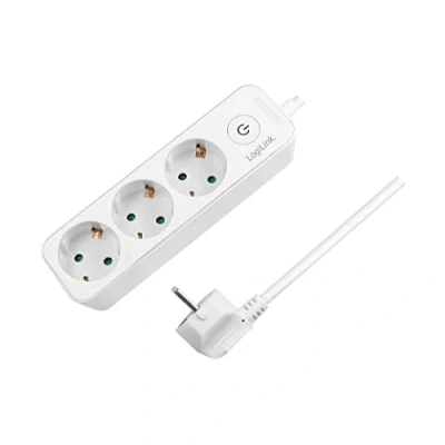 Afbeelding van LogiLink LPS244 power uitbreiding 1,5 m 3 AC uitgang(en) Binnen Wit