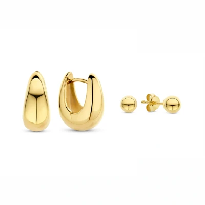 Afbeelding van Parte di Me SET Oorbellen, Dames, Maat: One Size, Gold