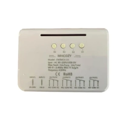 Afbeelding van MHCOZY Ewelink WiFi Relay Schakelmodule, Automatisch/Tijdelijk Lock Timer Alexa Voice Control Garagedeur Foyer (WIFI RF 5V/AC 85 250V)