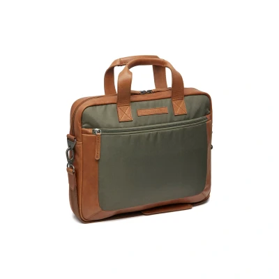 Afbeelding van Leren Laptoptas Staal Groen Narvik