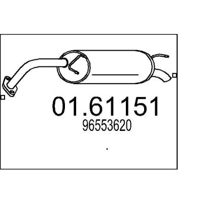 Afbeelding van MTS 01.61151 Einddemper 840mm